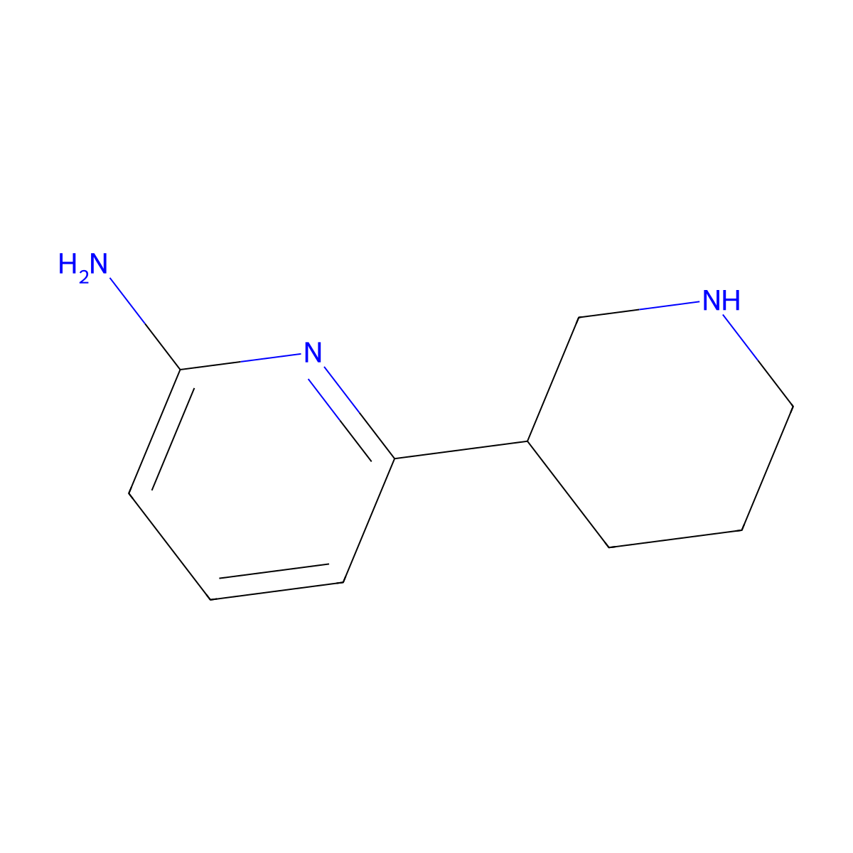 6-(Piperidin-3-yl)pyridin-2-amine molecular structure, CAS 1260868-40-3