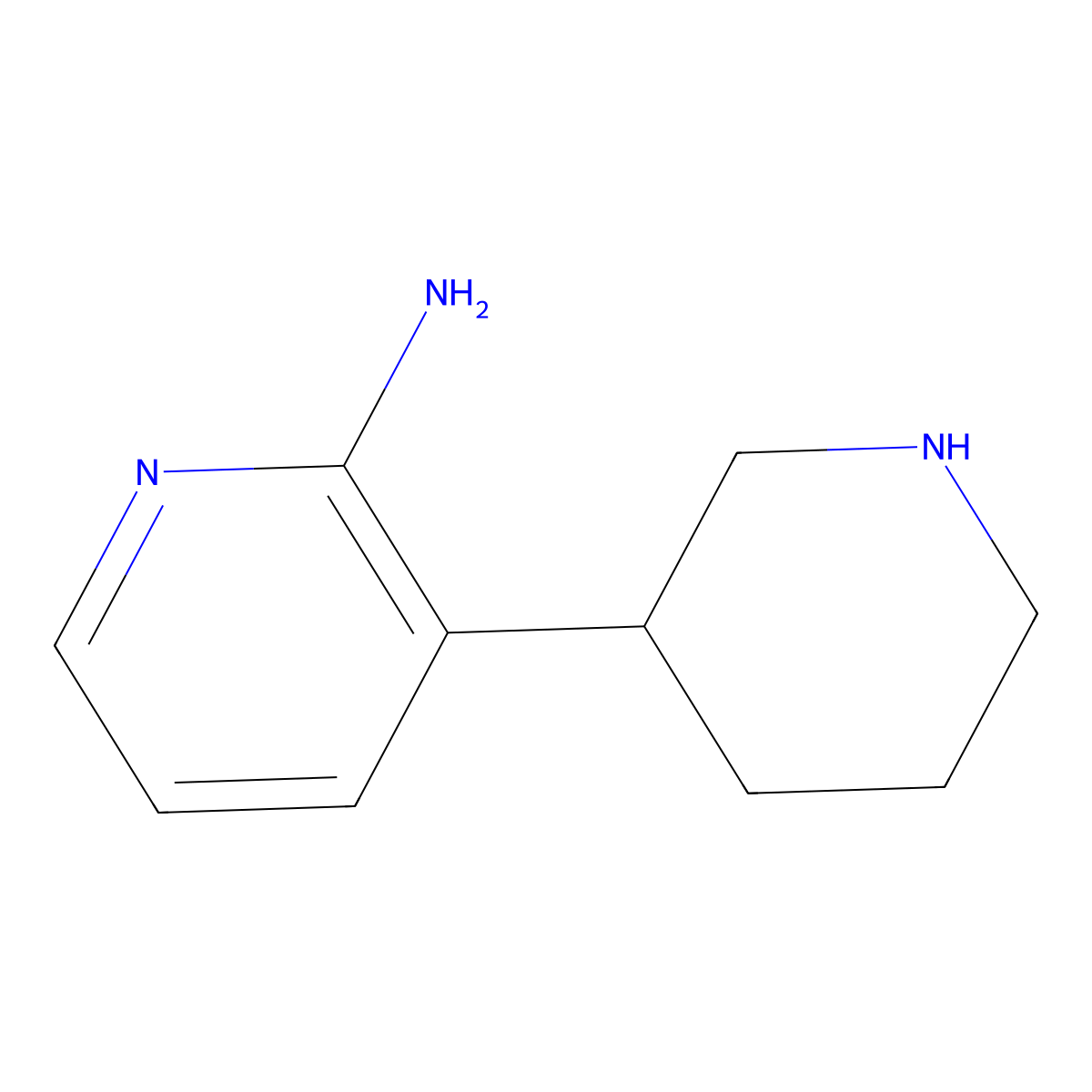 3-(Piperidin-3-yl)pyridin-2-amine molecular structure, CAS 1260868-66-3