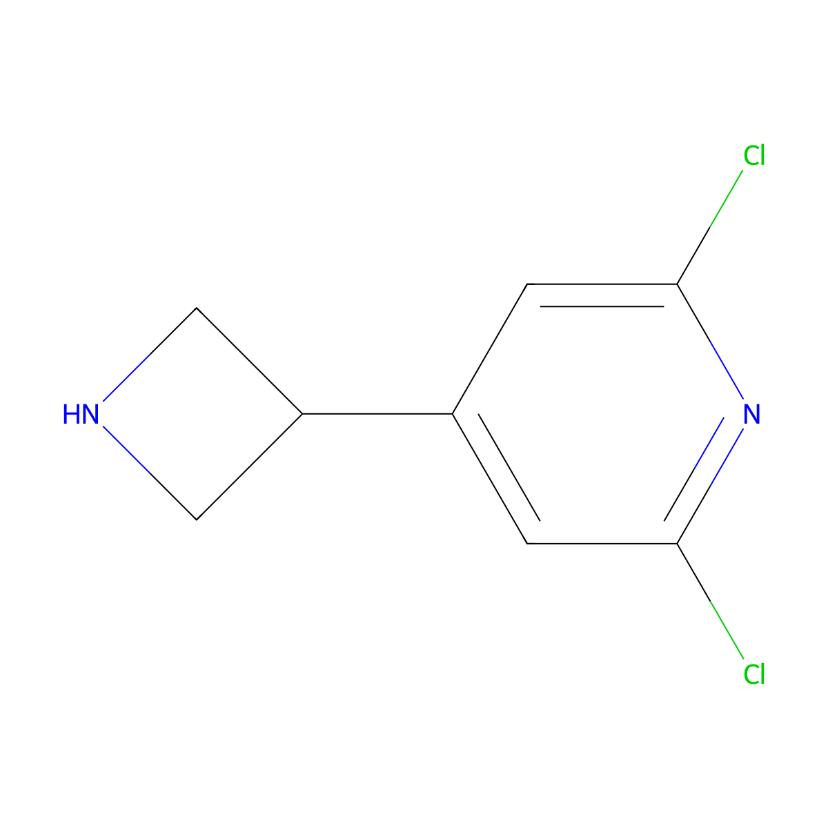 4-(Azetidin-3-yl)-2,6-dichloropyridine molecular structure, CAS 1260869-26-8