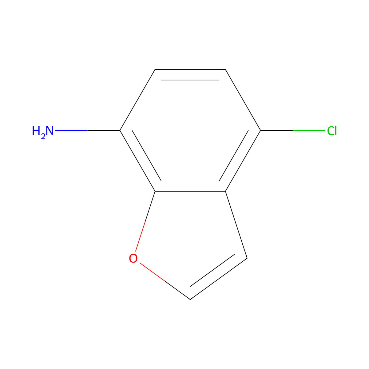 4-Chloro-1-benzofuran-7-amine molecular structure, CAS 1260869-40-6