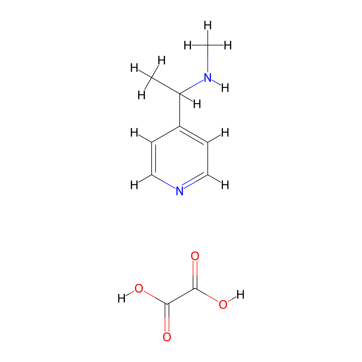 N-methyl-1-(4-pyridinyl)ethanamine oxalate (2:1) molecular structure, CAS 1260871-16-6