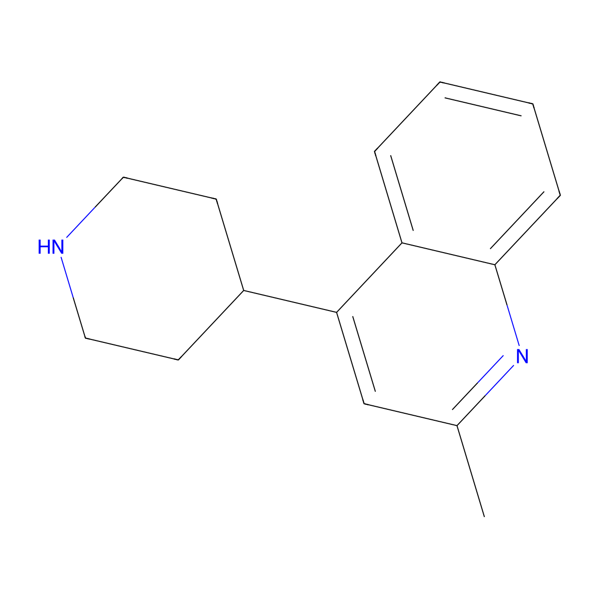 2-Methyl-4-(piperidin-4-YL)quinoline molecular structure, CAS 1260871-87-1