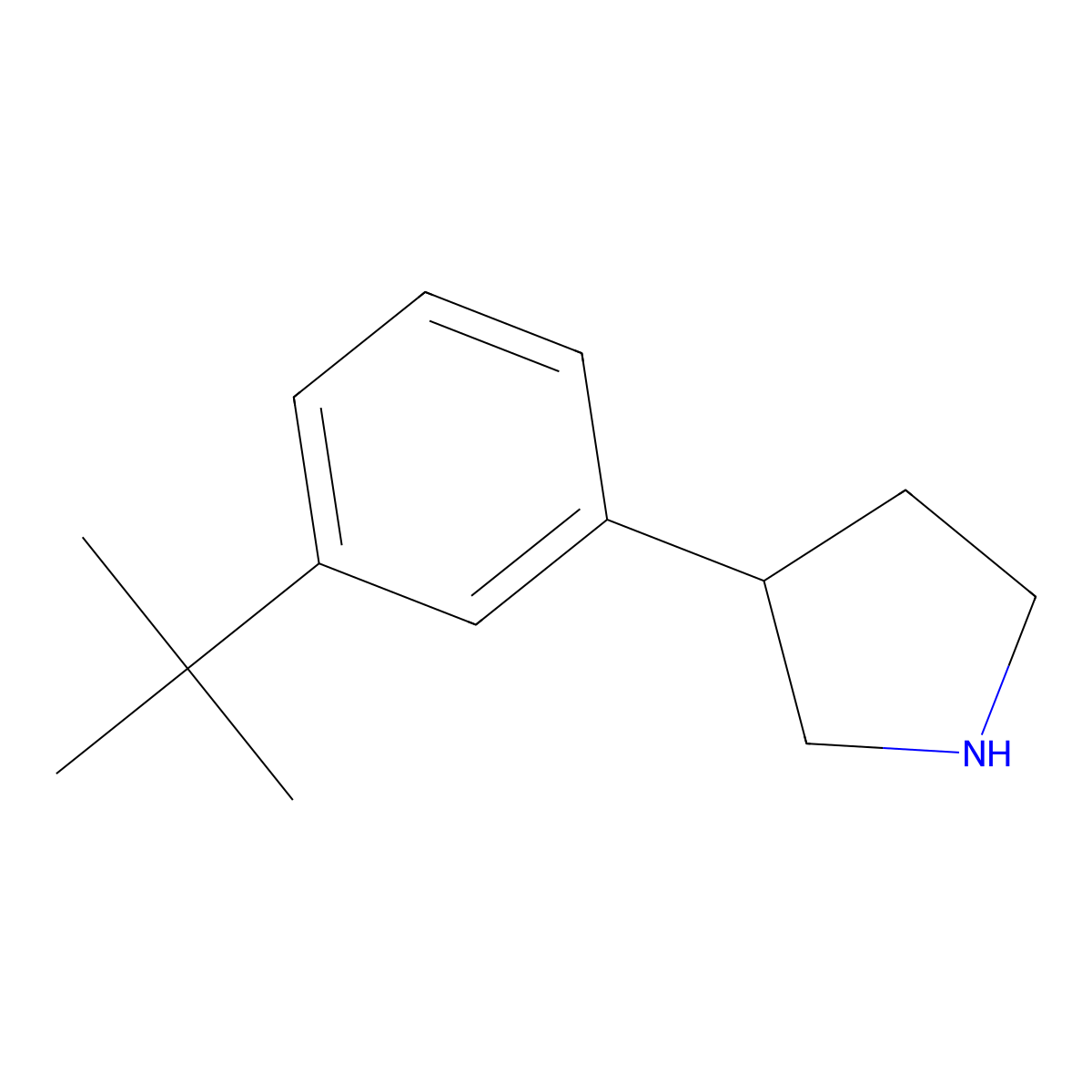 3-(3-Tert-butylphenyl)pyrrolidine molecular structure, CAS 1260872-53-4