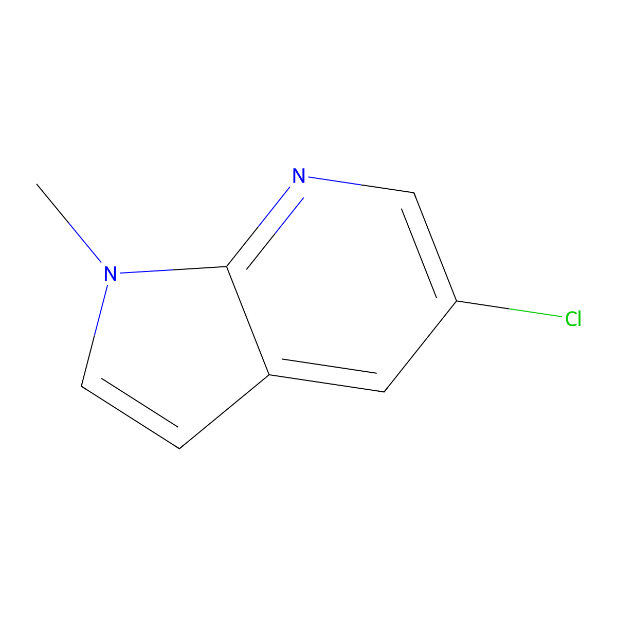 5-Chloro-1-methyl-1H-pyrrolo[2,3-b]pyridine molecular structure, CAS 1260874-86-9