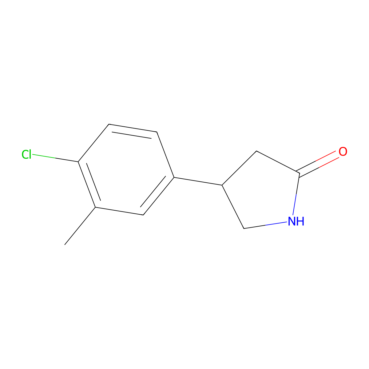 4-(4-Chloro-3-methylphenyl)pyrrolidin-2-one molecular structure, CAS 1260875-91-9