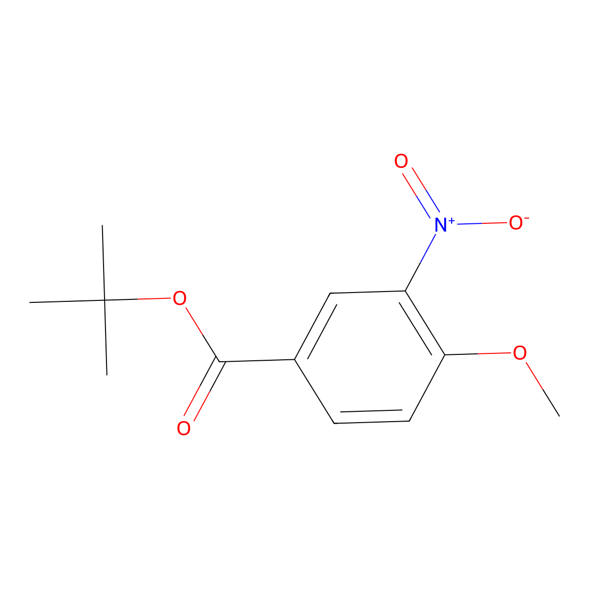 Tert-butyl 4-methoxy-3-nitrobenzoate molecular structure, CAS 1260876-28-5