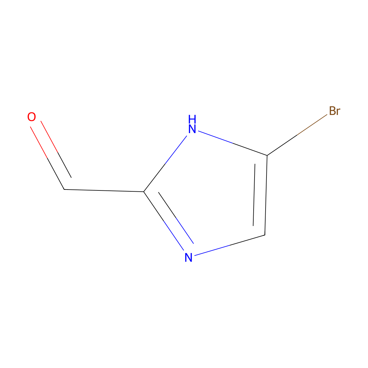 4-bromo-1H-imidazole-2-carbaldehyde molecular structure, CAS 1260876-31-0