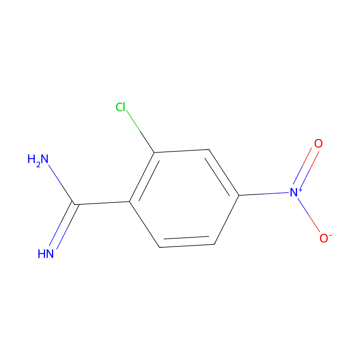2-Chloro-4-nitrobenzamidine molecular structure, CAS 1260876-52-5