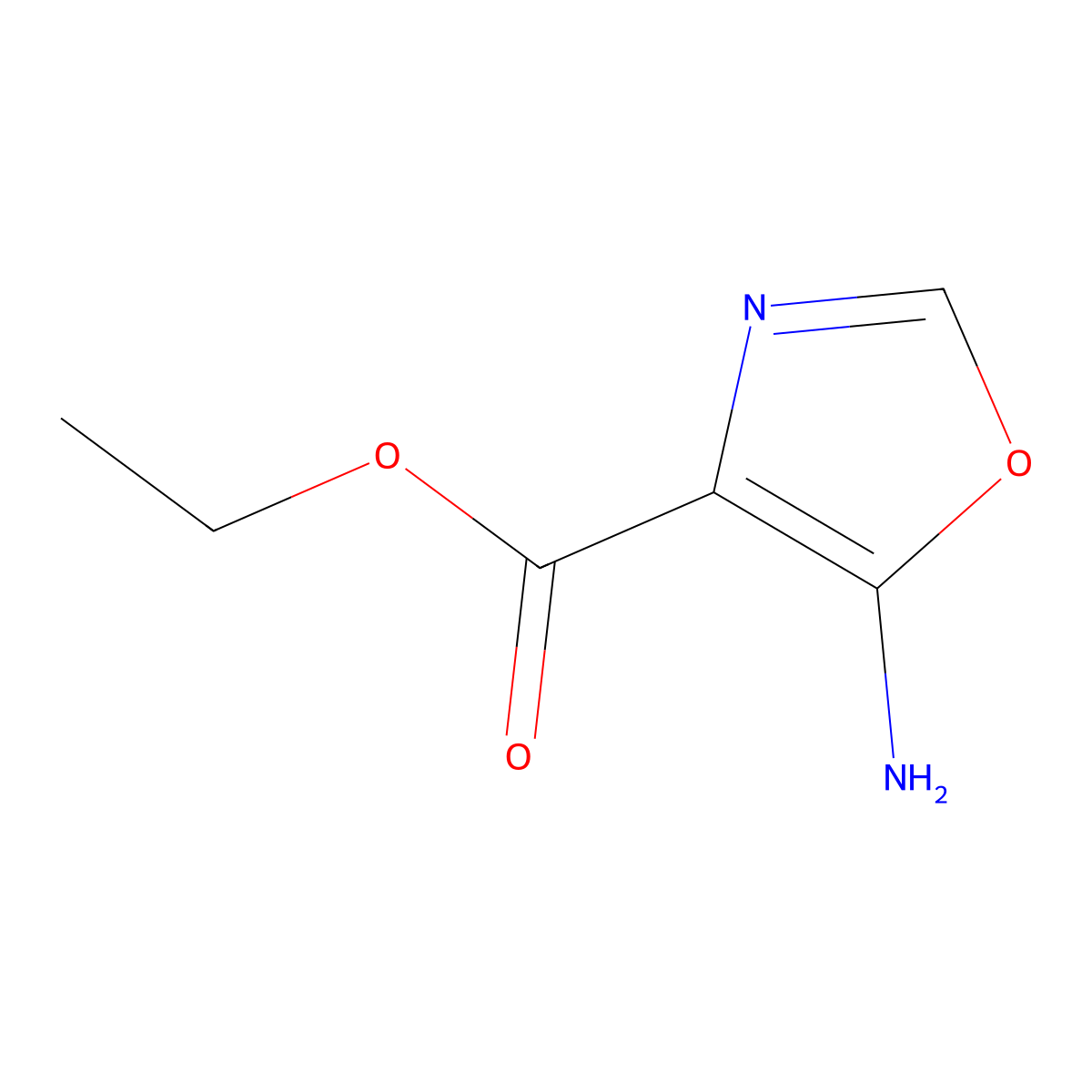 Ethyl 5-aminooxazole-4-carboxylate molecular structure, CAS 1260879-01-3