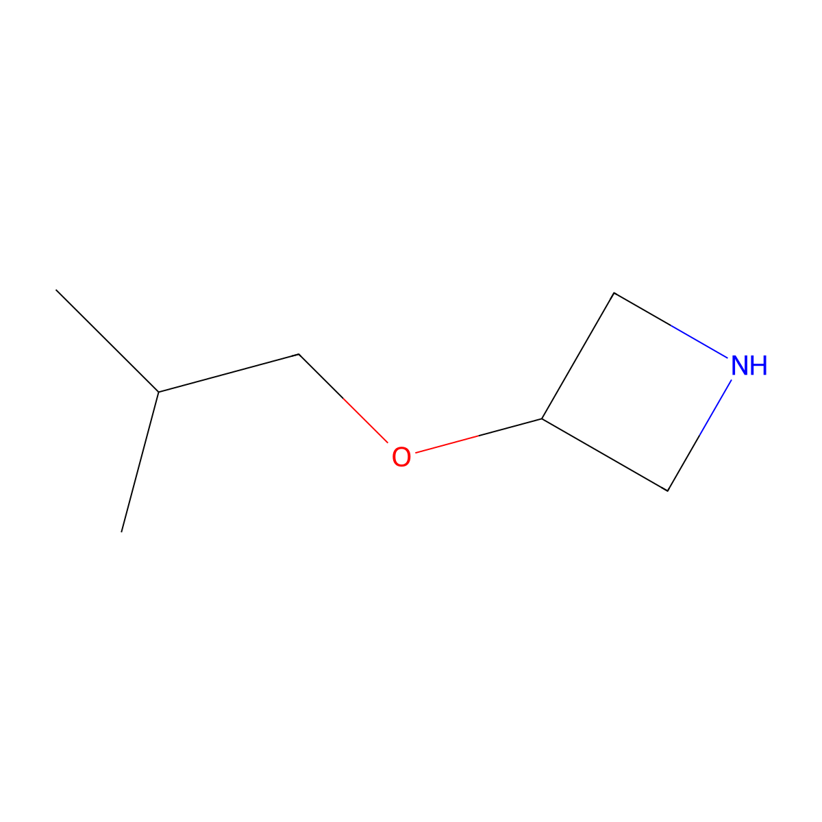 3-(2-Methylpropoxy)azetidine molecular structure, CAS 1260879-20-6