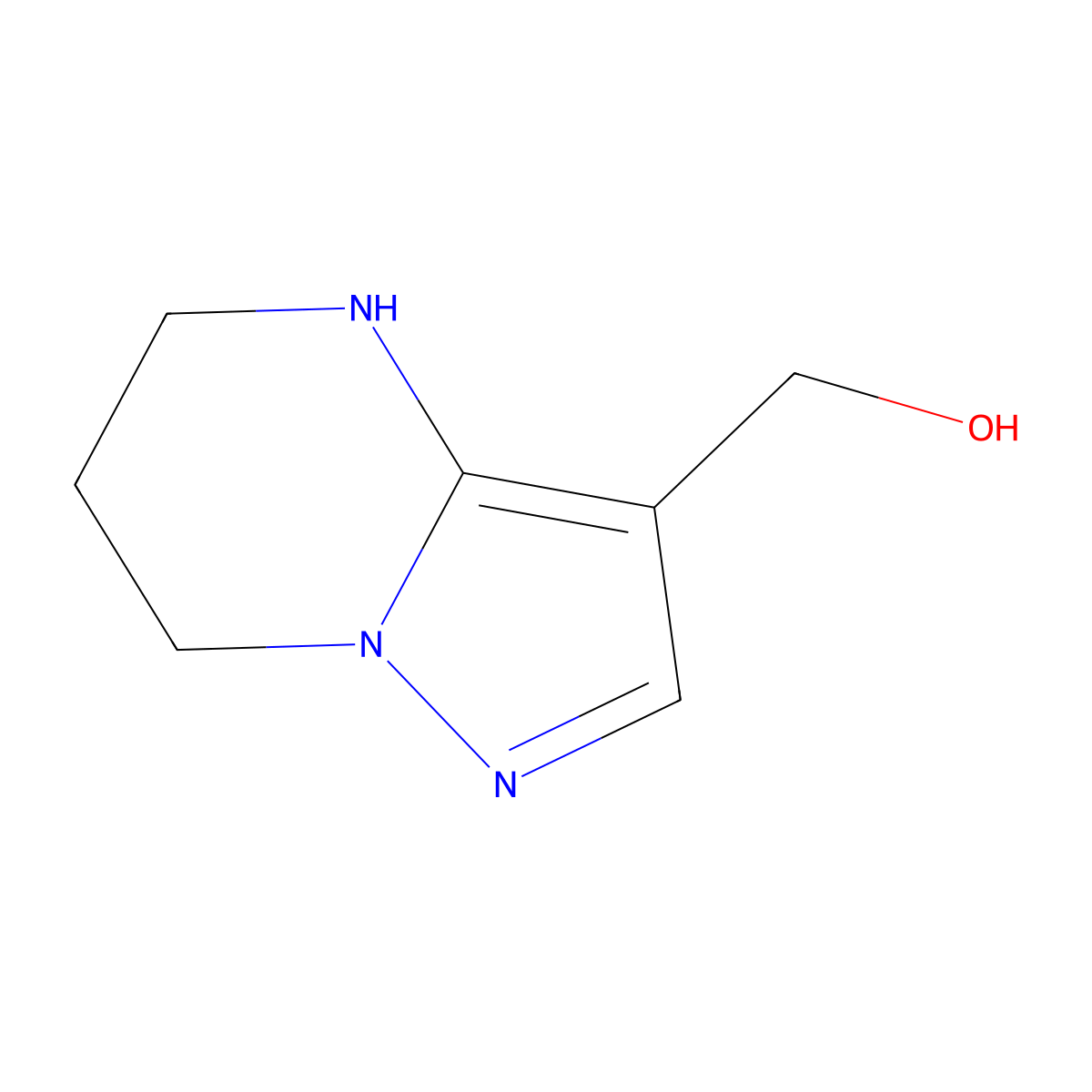 (4,5,6,7-Tetrahydropyrazolo[1,5-a]pyrimidin-3-yl)methanol molecular structure, CAS 1260879-65-9