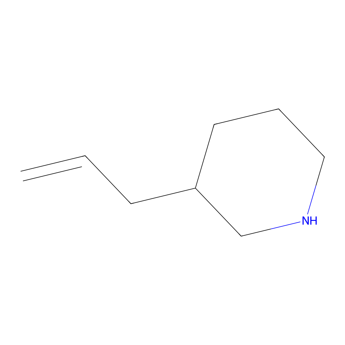 3-(Prop-2-en-1-yl)piperidine molecular structure, CAS 1260880-04-3