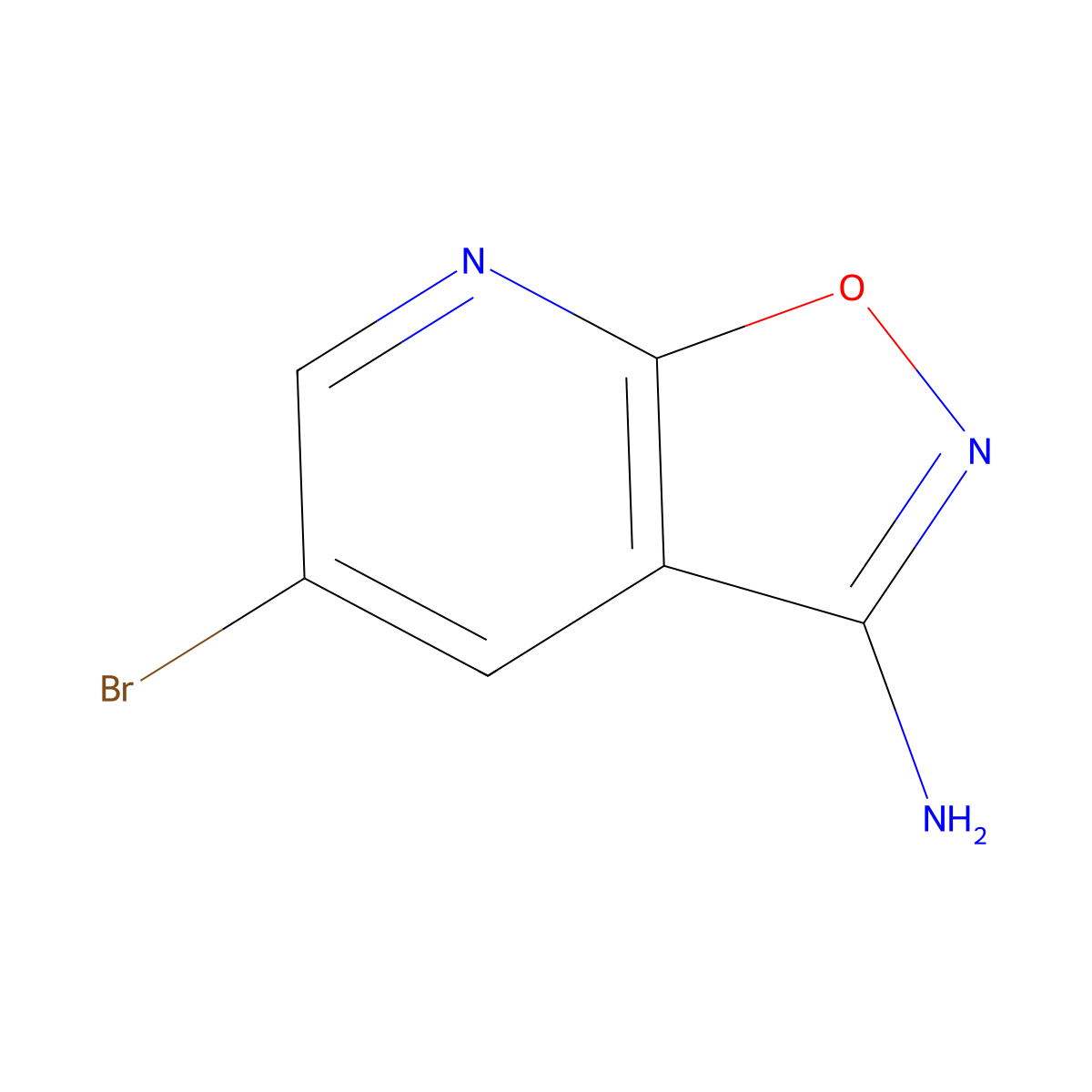 5-Bromoisoxazolo[5,4-b]pyridin-3-amine molecular structure, CAS 1260880-81-6