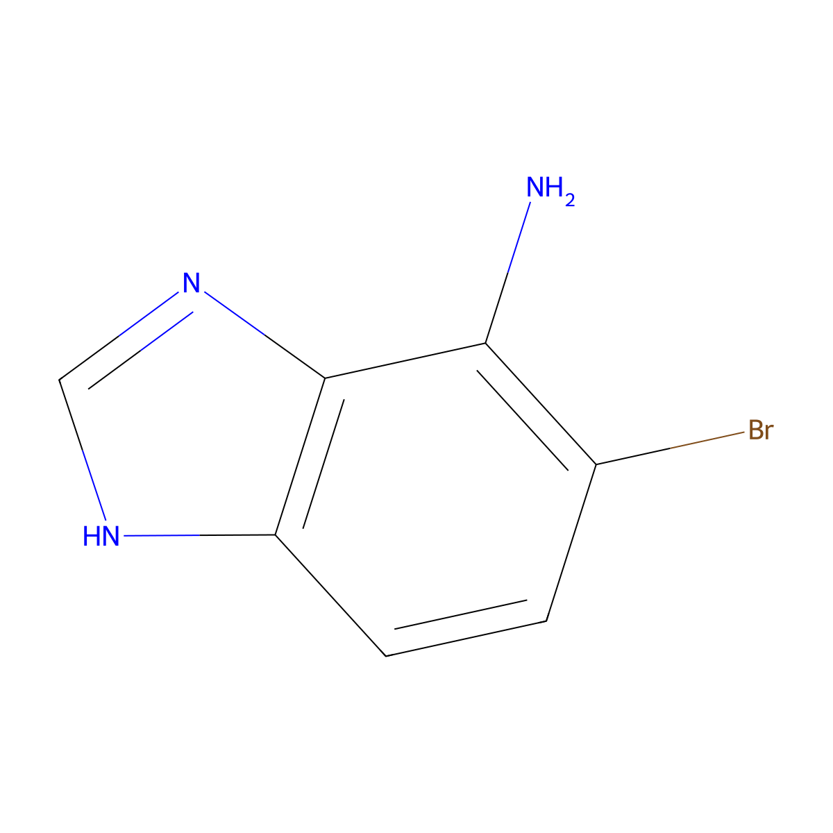 6-Bromo-1H-benzo[d]imidazol-7-amine molecular structure, CAS 1260883-50-8