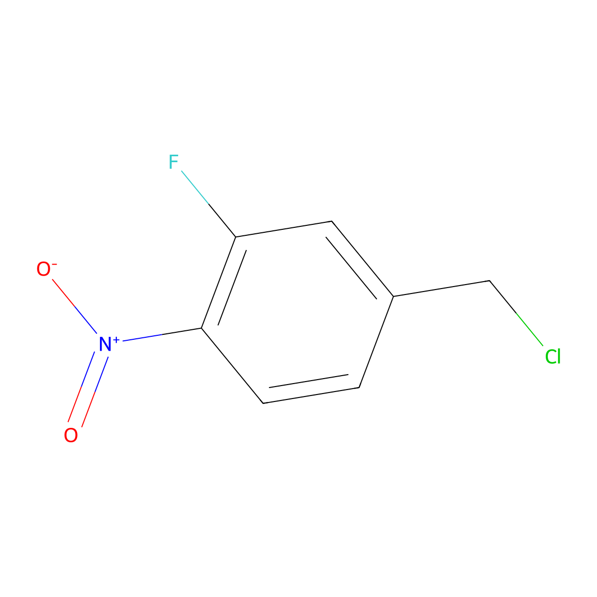 4-(Chloromethyl)-2-fluoro-1-nitrobenzene molecular structure, CAS 1260884-97-6