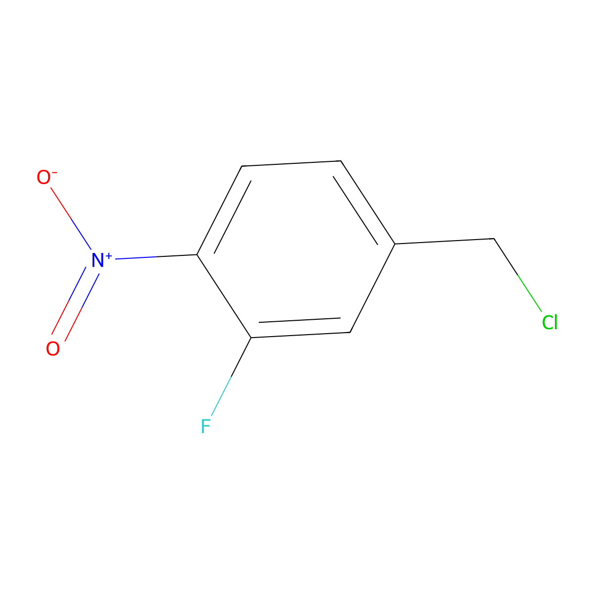 4-(Chloromethyl)-2-fluoro-1-nitrobenzene molecular structure, CAS 1260884-97-6