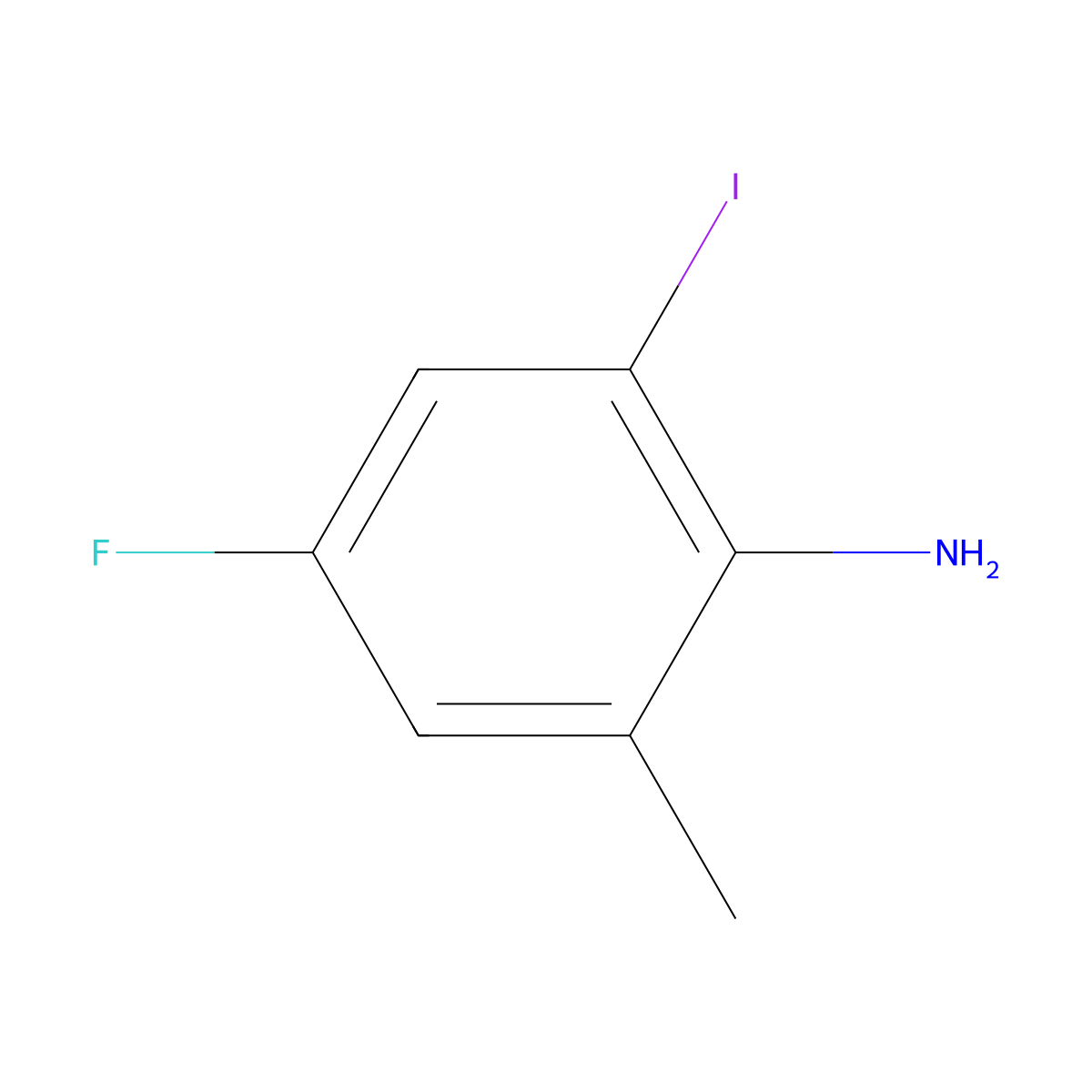 4-Fluoro-2-iodo-6-methylaniline molecular structure, CAS 1260885-25-3