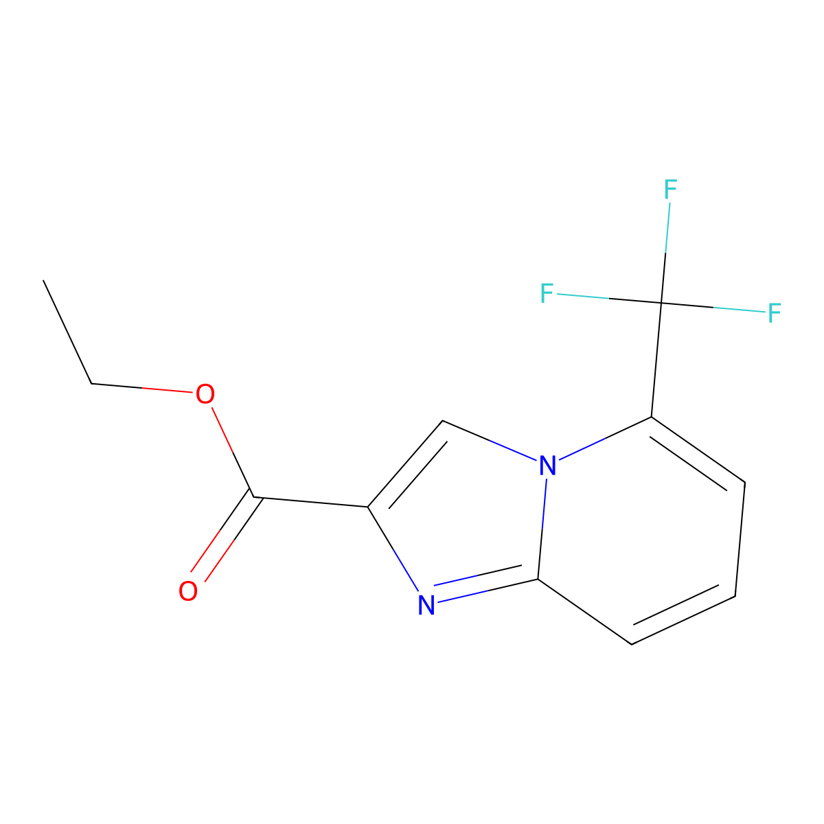 Ethyl 5-(trifluoromethyl)imidazo[1,2-a]pyridine-2-carboxylate molecular structure, CAS 1260885-46-8