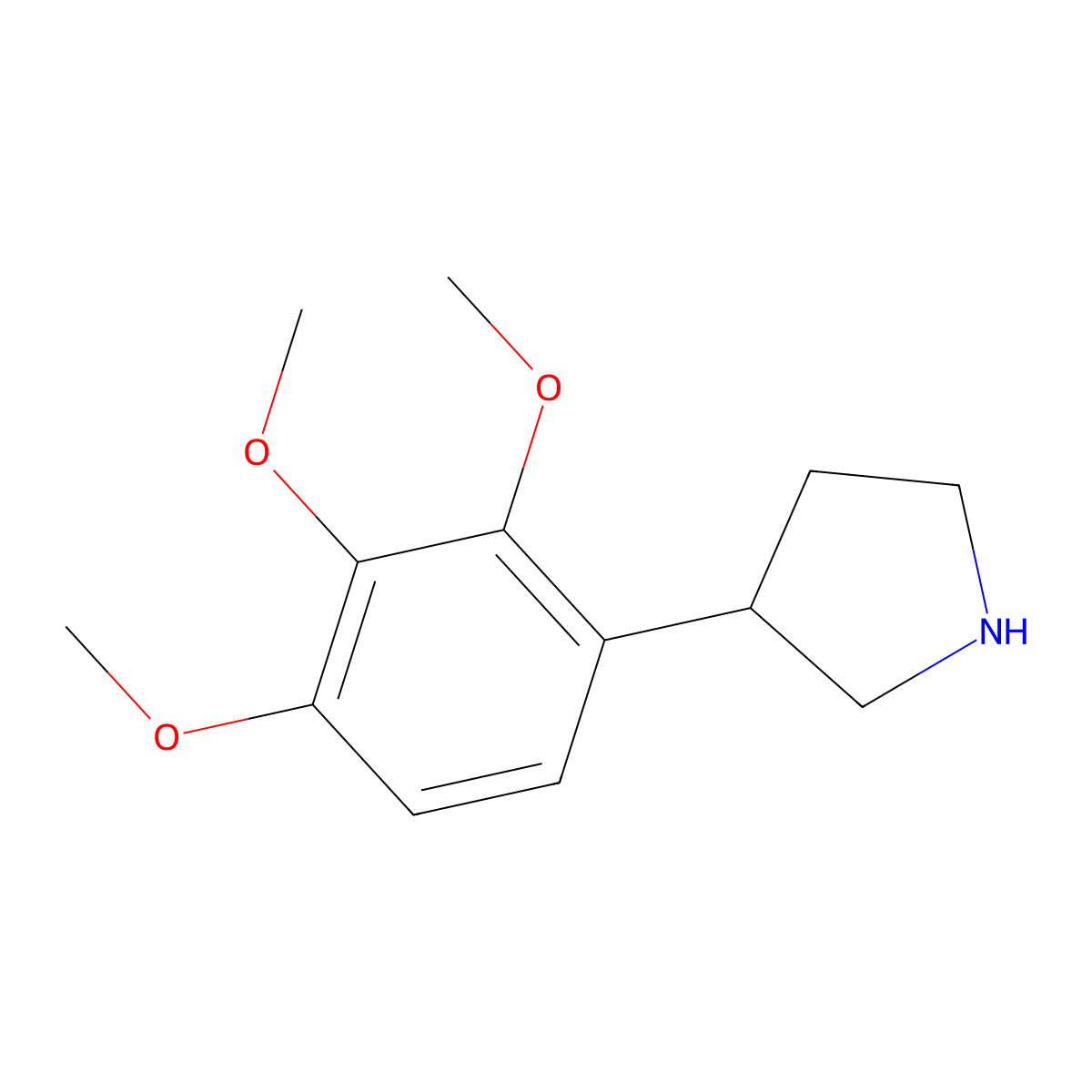 3-(2,3,4-Trimethoxyphenyl)pyrrolidine molecular structure, CAS 1260885-47-9