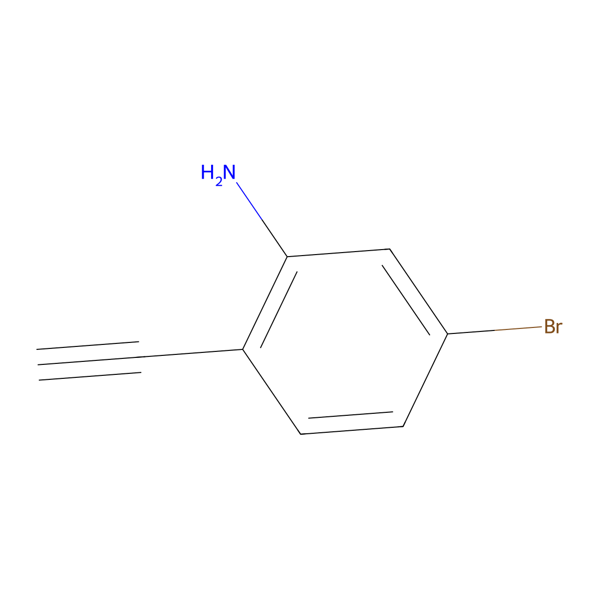 5-Bromo-2-ethynylaniline molecular structure, CAS 1260885-91-3