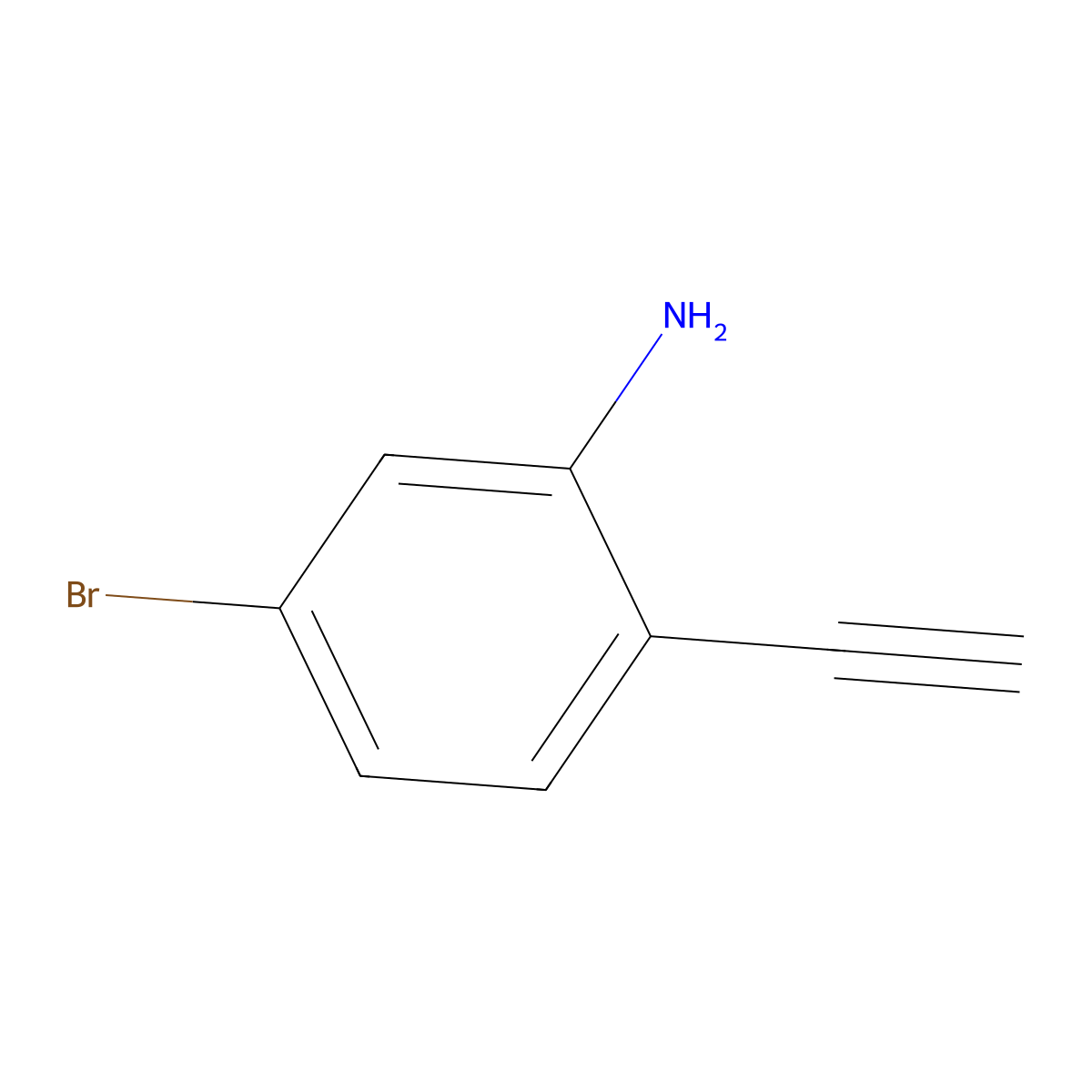 5-Bromo-2-ethynylaniline molecular structure, CAS 1260885-91-3