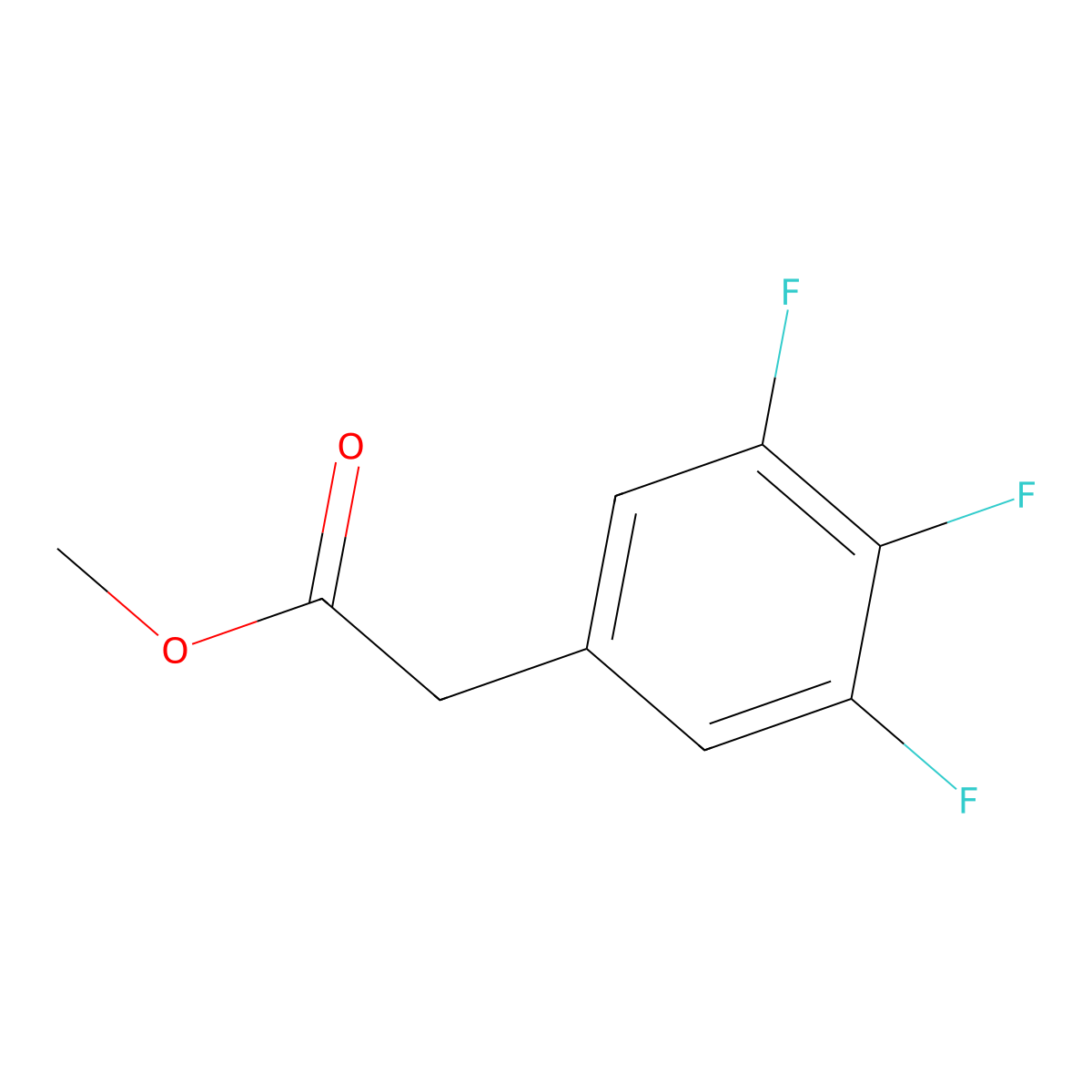 Methyl 2-(3,4,5-trifluorophenyl)acetate molecular structure, CAS 1260887-28-2