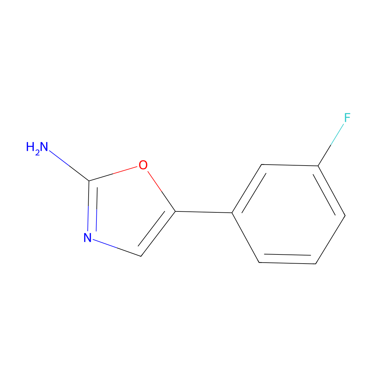 5-(3-Fluorophenyl)oxazol-2-amine molecular structure, CAS 1260887-31-7