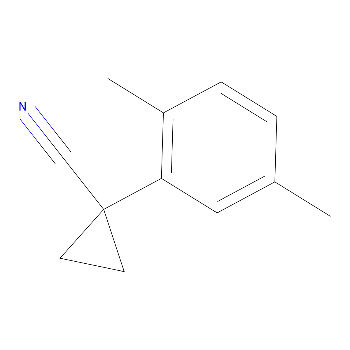 1-(2,5-Dimethylphenyl)cyclopropane-1-carbonitrile molecular structure, CAS 1260889-03-9