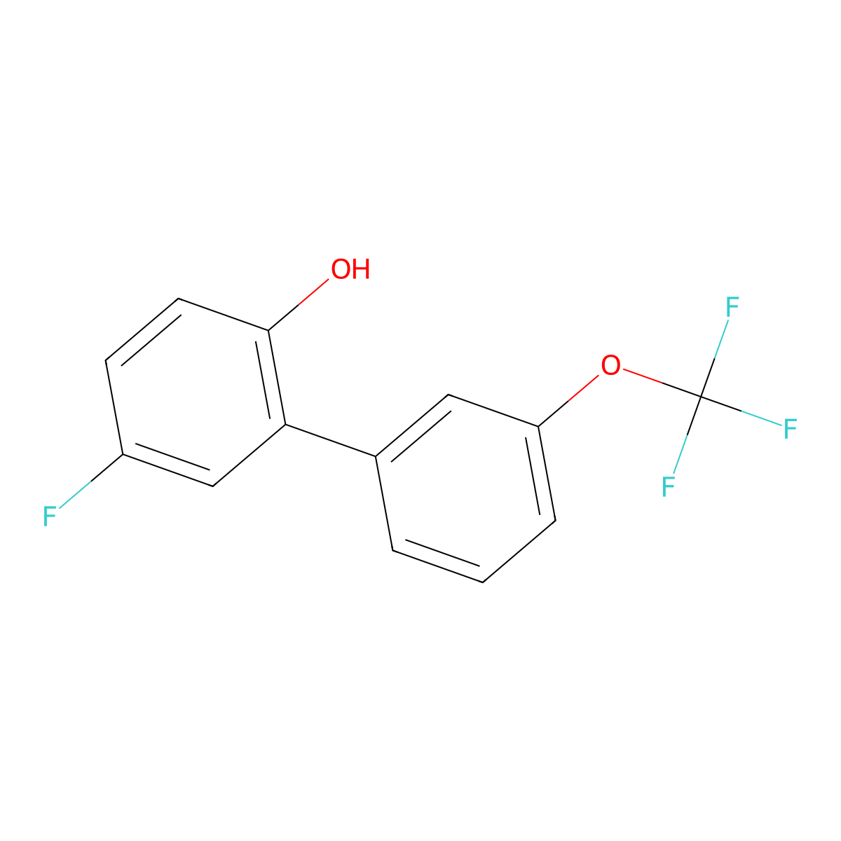 5-Fluoro-3'-(trifluoromethoxy)-[1,1'-biphenyl]-2-ol molecular structure, CAS 1260889-14-2