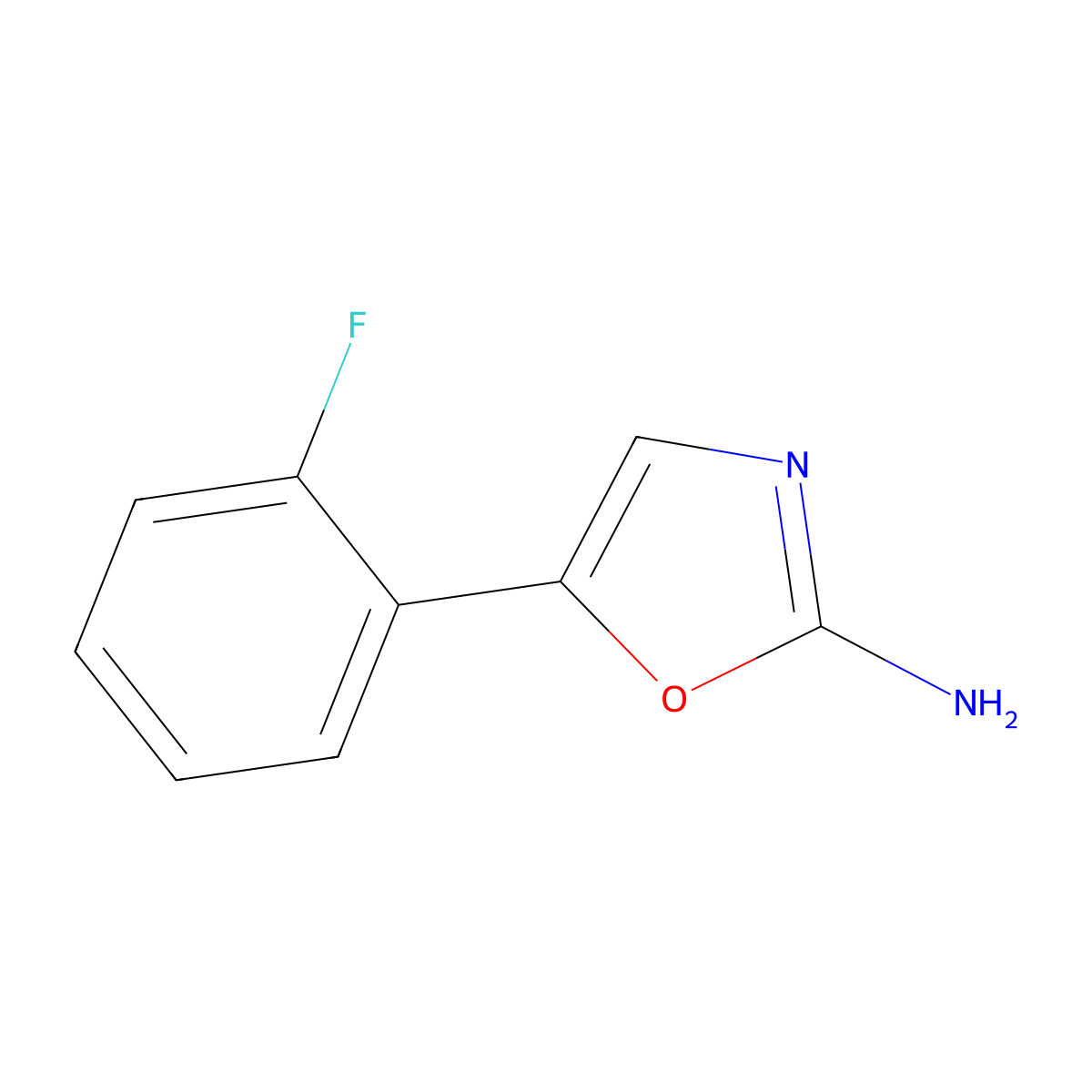 5-(2-Fluorophenyl)oxazol-2-amine molecular structure, CAS 1260889-62-0