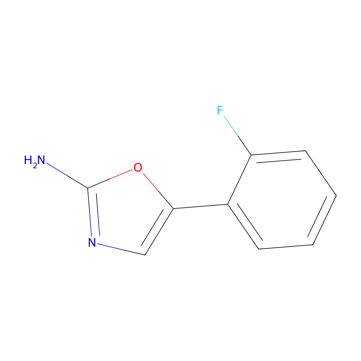 5-(2-Fluorophenyl)oxazol-2-amine molecular structure, CAS 1260889-62-0