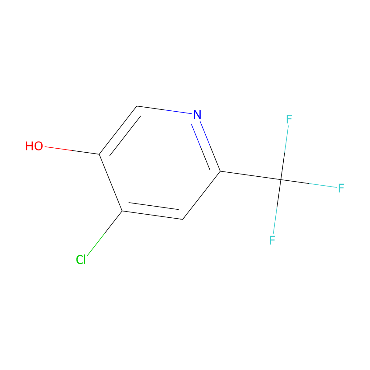 4-Chloro-6-(trifluoromethyl)pyridin-3-ol molecular structure, CAS 1260890-17-2