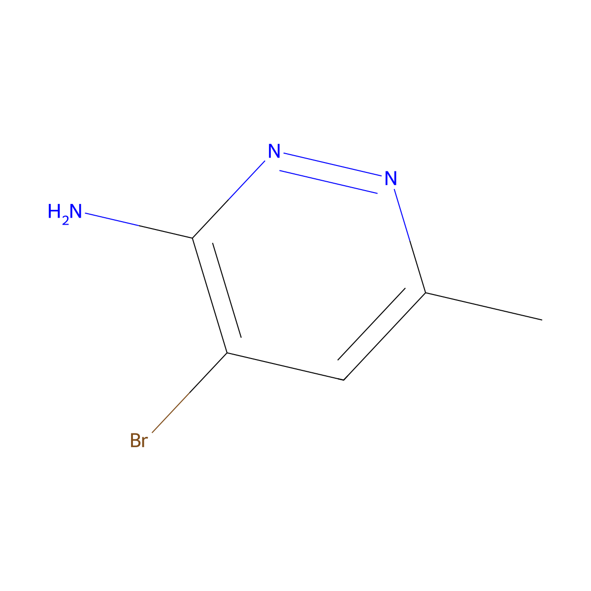 4-Bromo-6-methylpyridazin-3-amine molecular structure, CAS 1260890-22-9