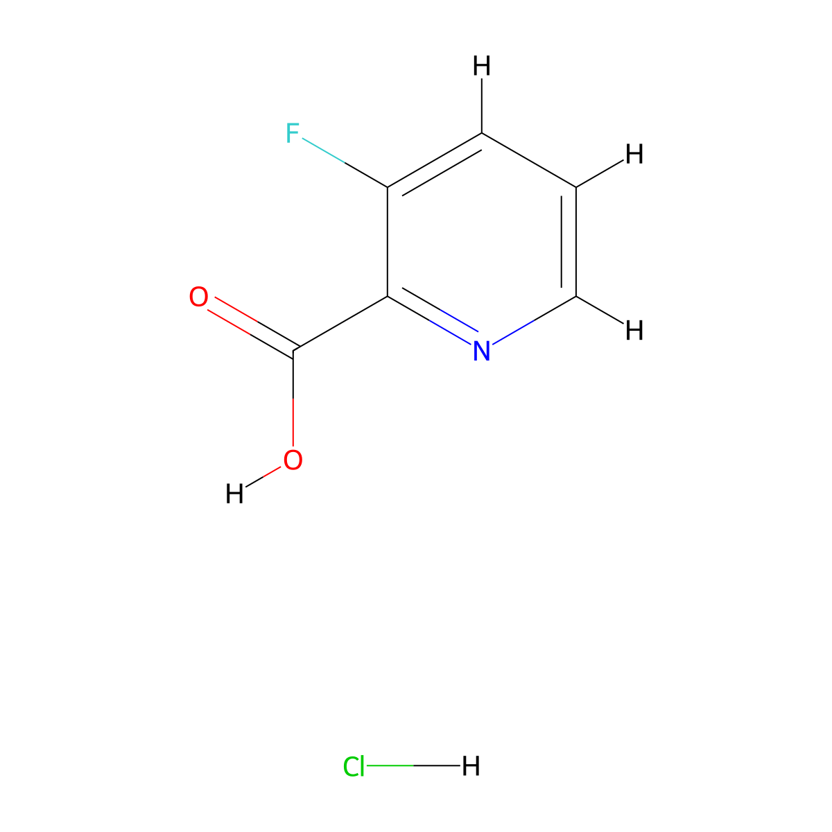 3-Fluoropyridine-2-carboxylic Acid Hydrochloride molecular structure, CAS 1260890-41-2