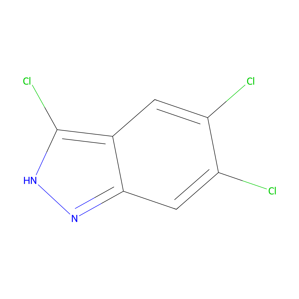 3,5,6-trichloro-1H-indazole molecular structure, CAS 1260891-49-3