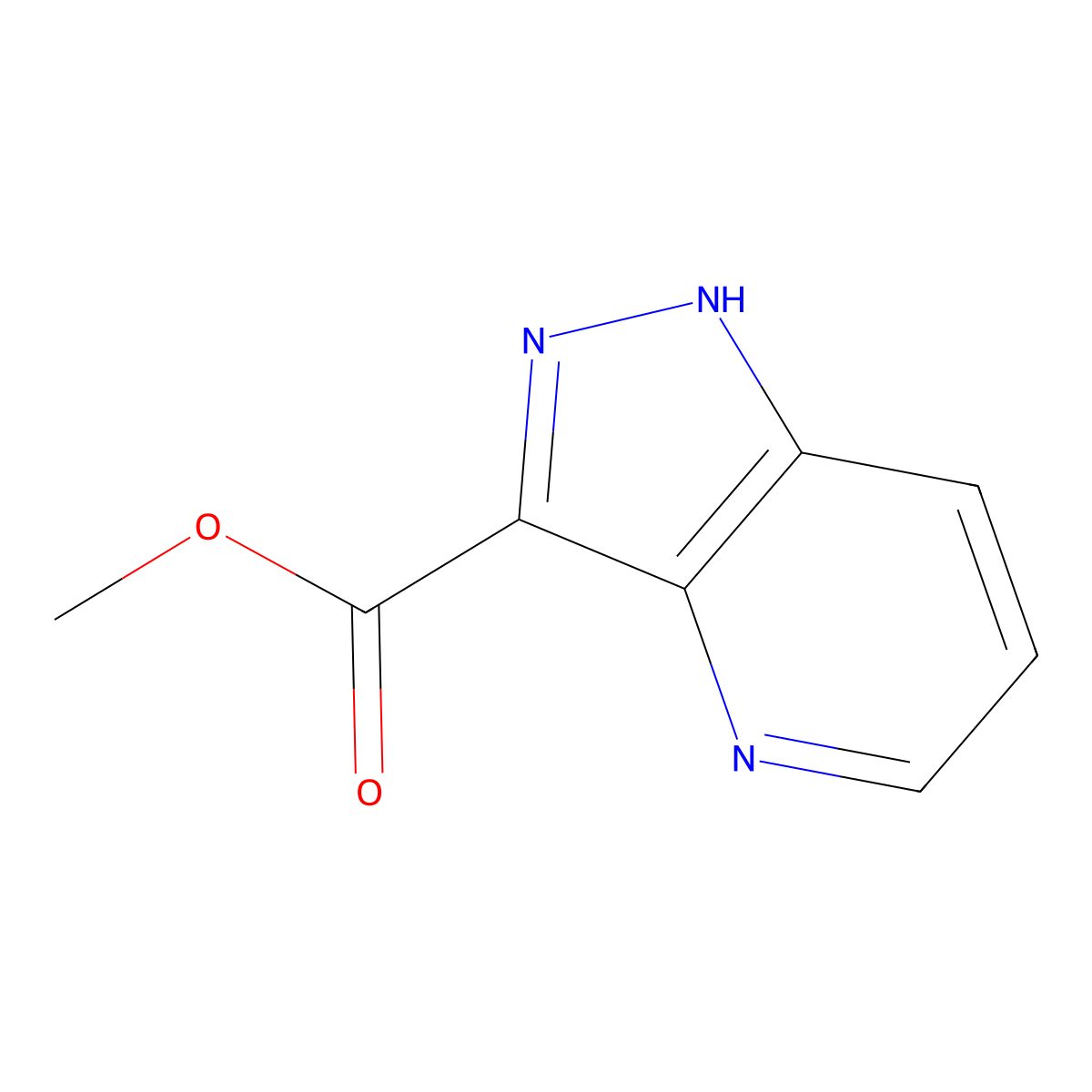 Methyl 1H-pyrazolo(4,3-b)pyridine-3-carboxylate molecular structure, CAS 1260891-66-4