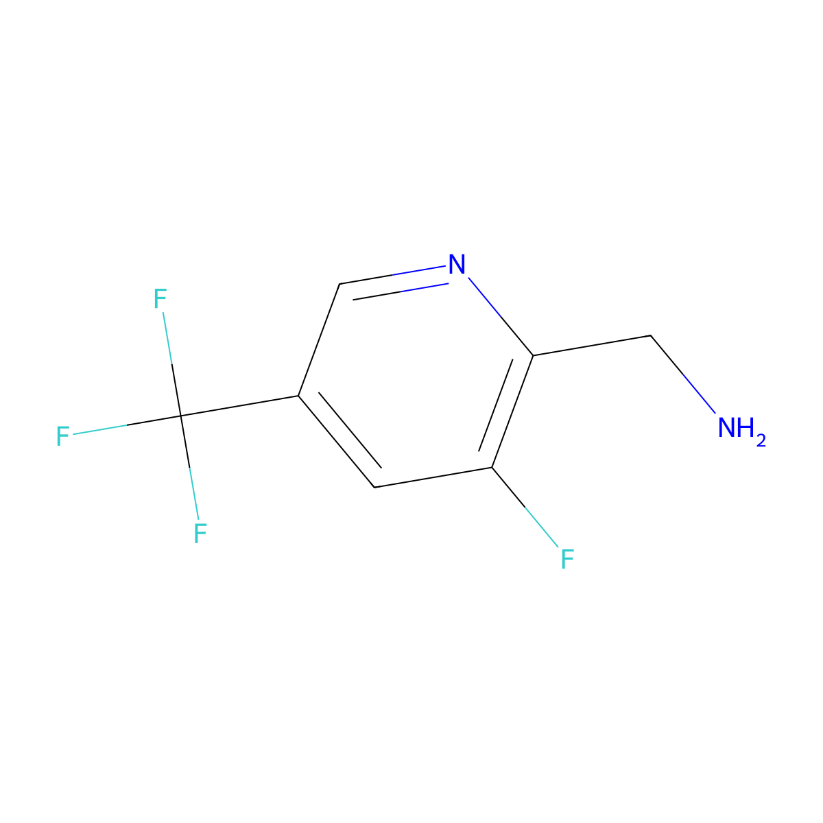 (3-Fluoro-5-(trifluoromethyl)pyridin-2-yl)methanamine molecular structure, CAS 1260892-22-5