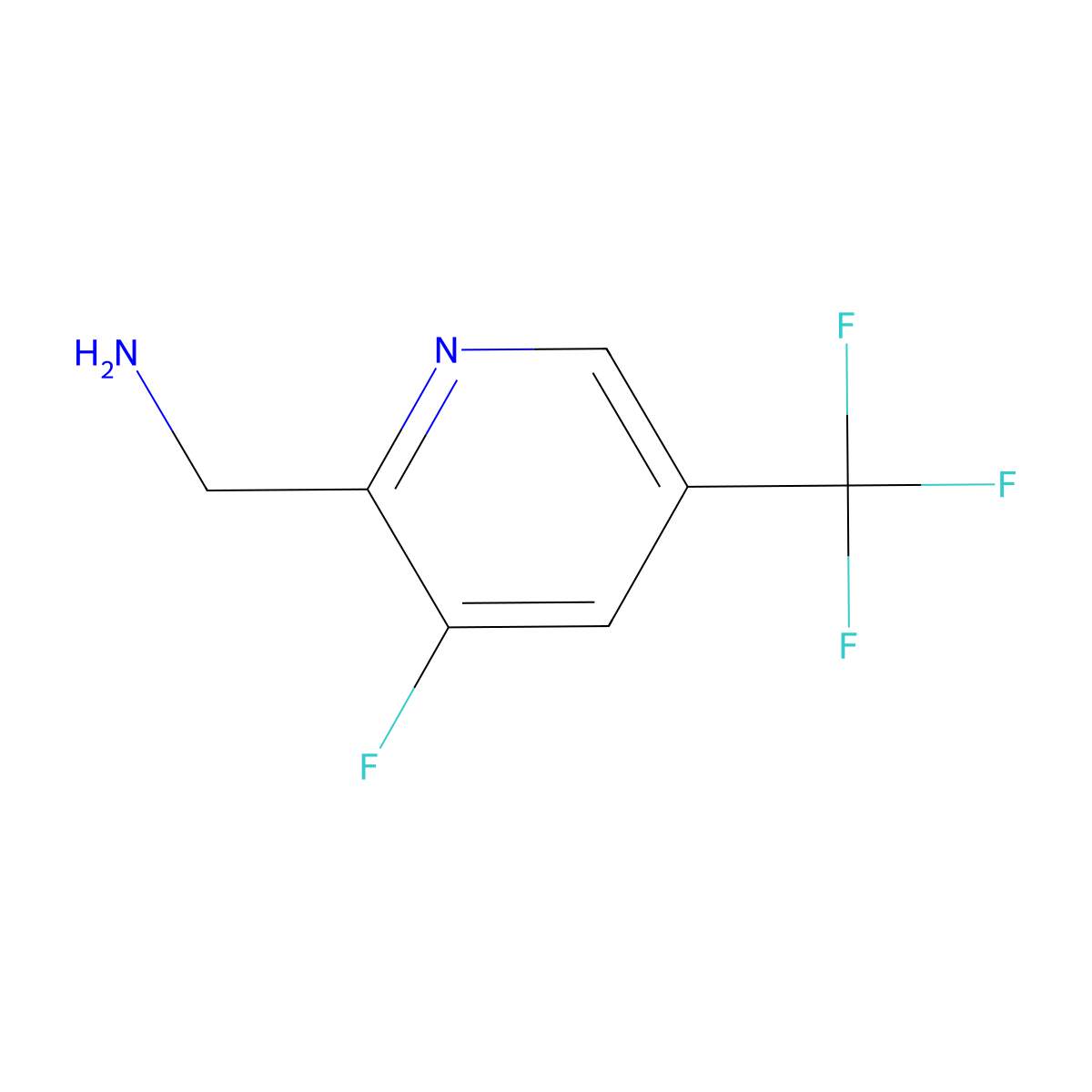 (3-Fluoro-5-(trifluoromethyl)pyridin-2-yl)methanamine molecular structure, CAS 1260892-22-5