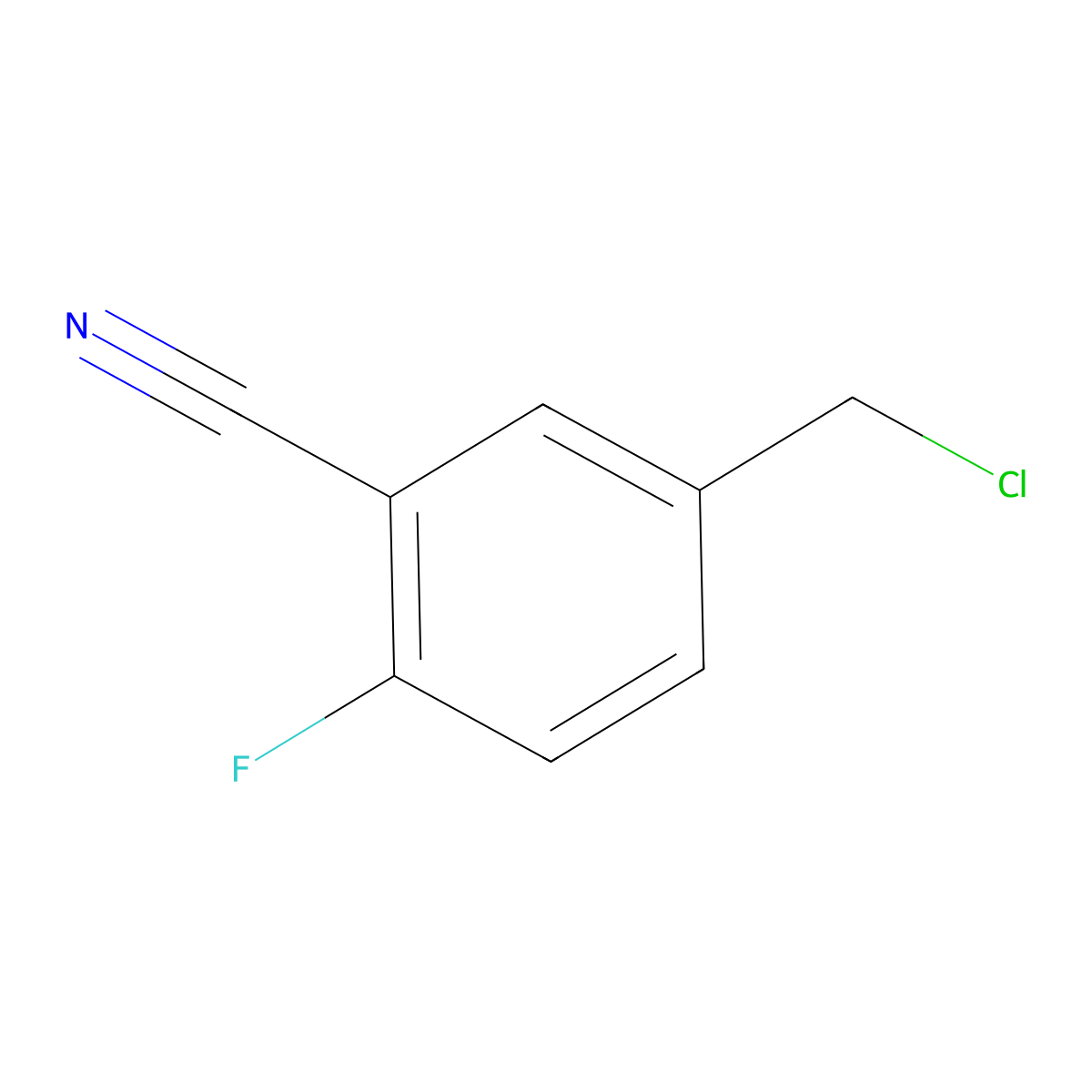 5-(Chloromethyl)-2-fluorobenzonitrile molecular structure, CAS 1260892-59-8