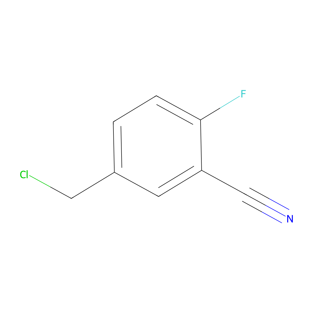 5-(Chloromethyl)-2-fluorobenzonitrile molecular structure, CAS 1260892-59-8