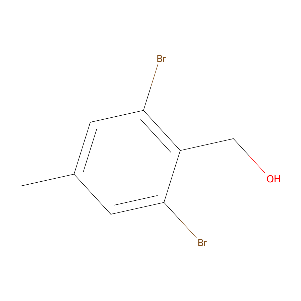 (2,6-Dibromo-4-methylphenyl)methanol molecular structure, CAS 1260893-69-3