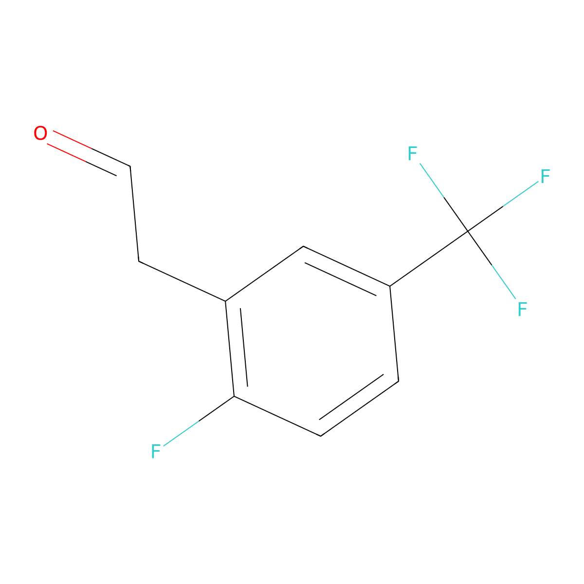 2-(2-Fluoro-5-(trifluoromethyl)phenyl)acetaldehyde molecular structure, CAS 1260895-44-0
