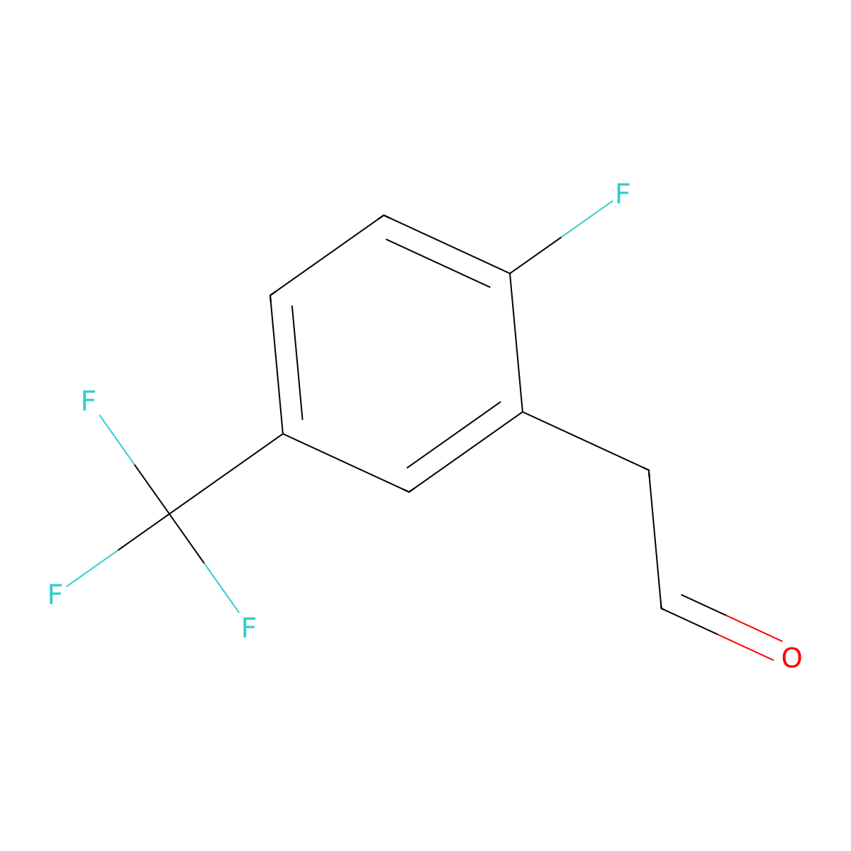 2-(2-Fluoro-5-(trifluoromethyl)phenyl)acetaldehyde molecular structure, CAS 1260895-44-0