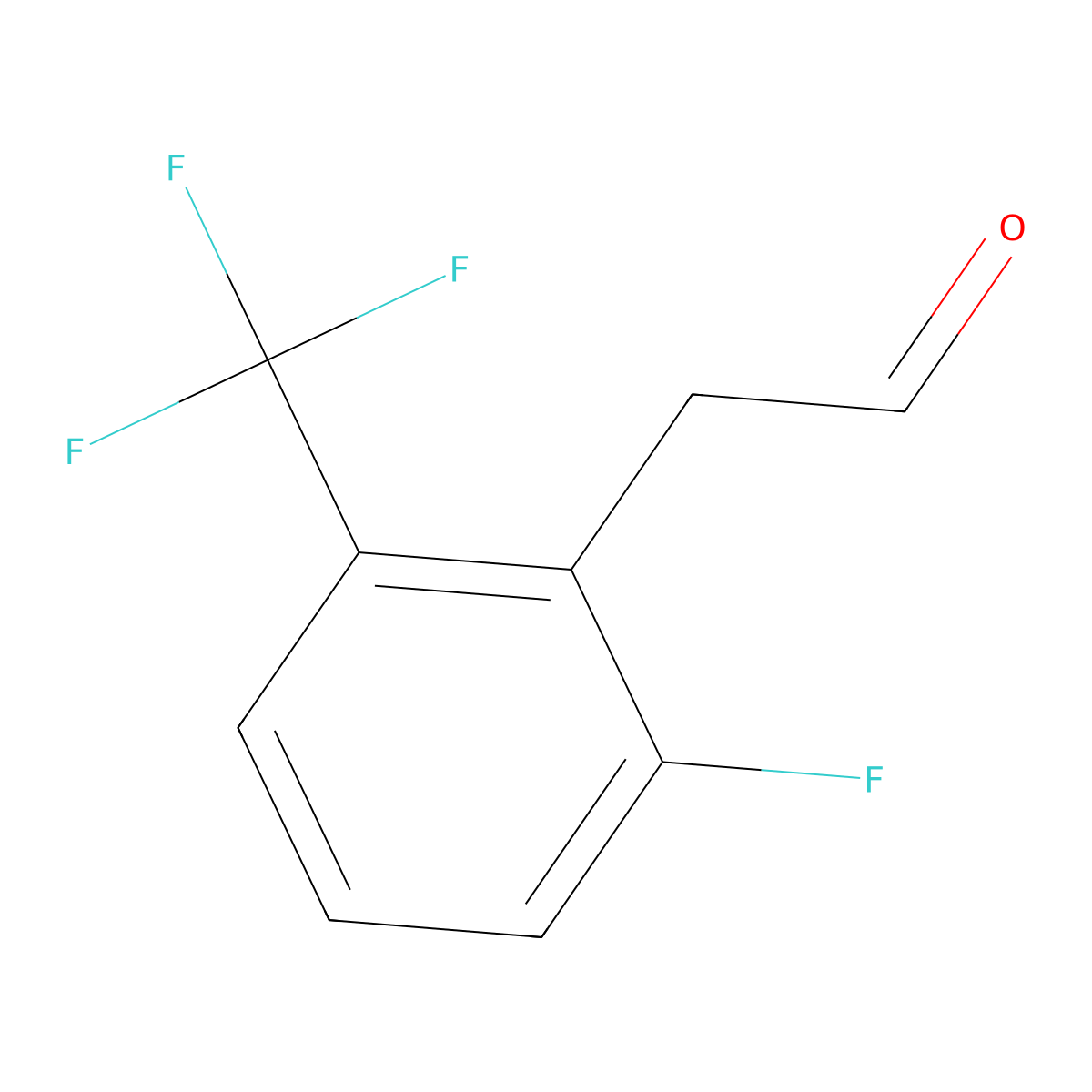 2-(2-Fluoro-6-(trifluoromethyl)phenyl)acetaldehyde molecular structure, CAS 1260895-48-4