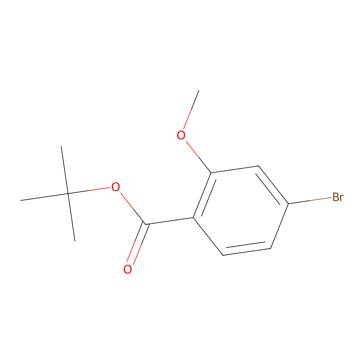 tert-Butyl 4-bromo-2-methoxybenzoate molecular structure, CAS 1260897-35-5