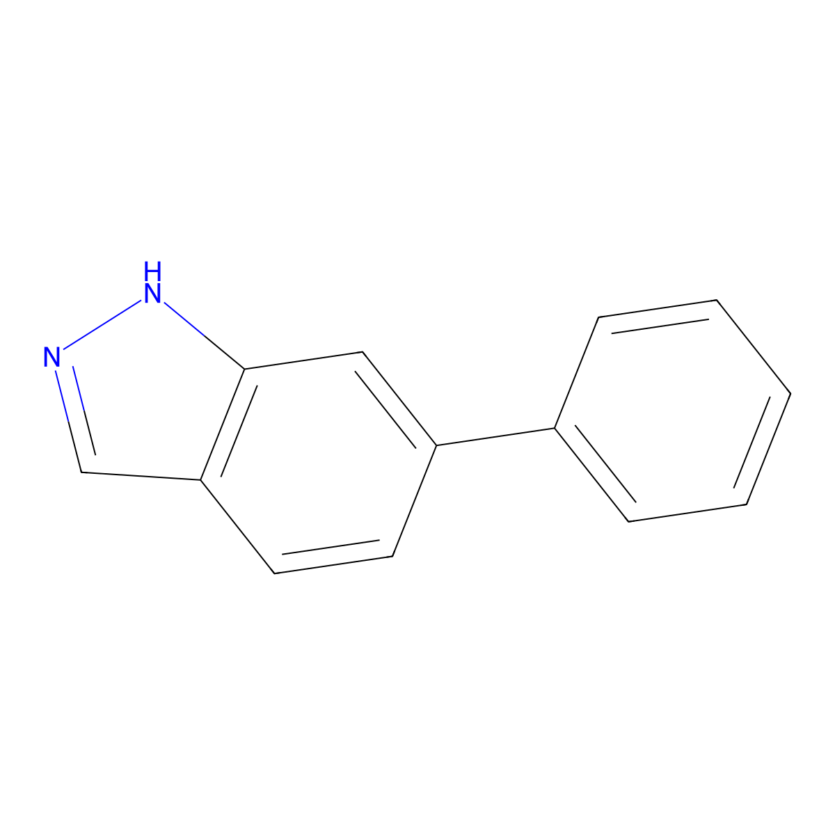 6-Phenyl-1H-indazole molecular structure, CAS 1260897-38-8