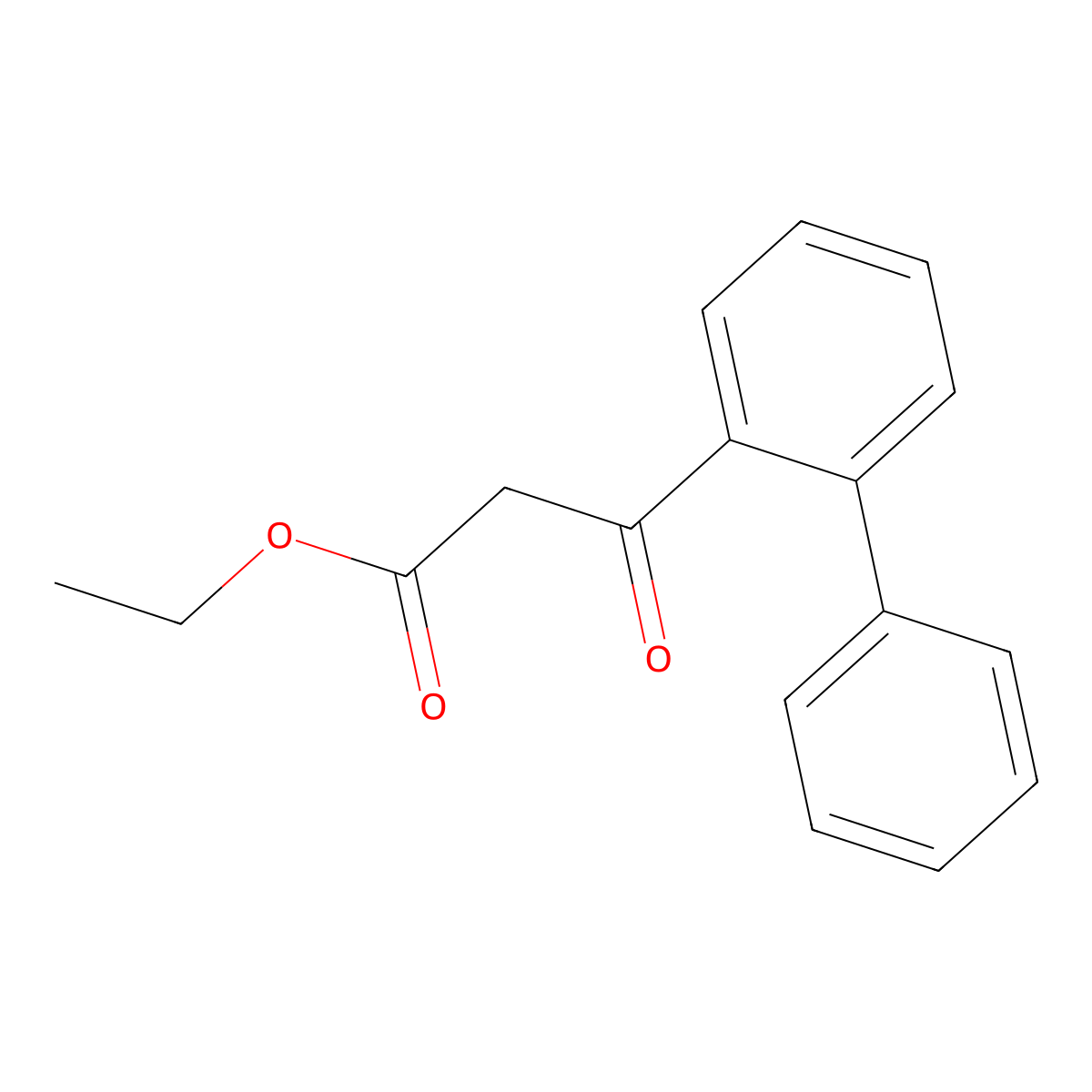 Ethyl (2-phenylbenzoyl)acetate molecular structure, CAS 1260897-50-4