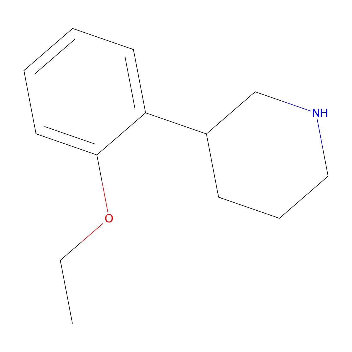 3-(2-Ethoxyphenyl)piperidine molecular structure, CAS 1260897-67-3