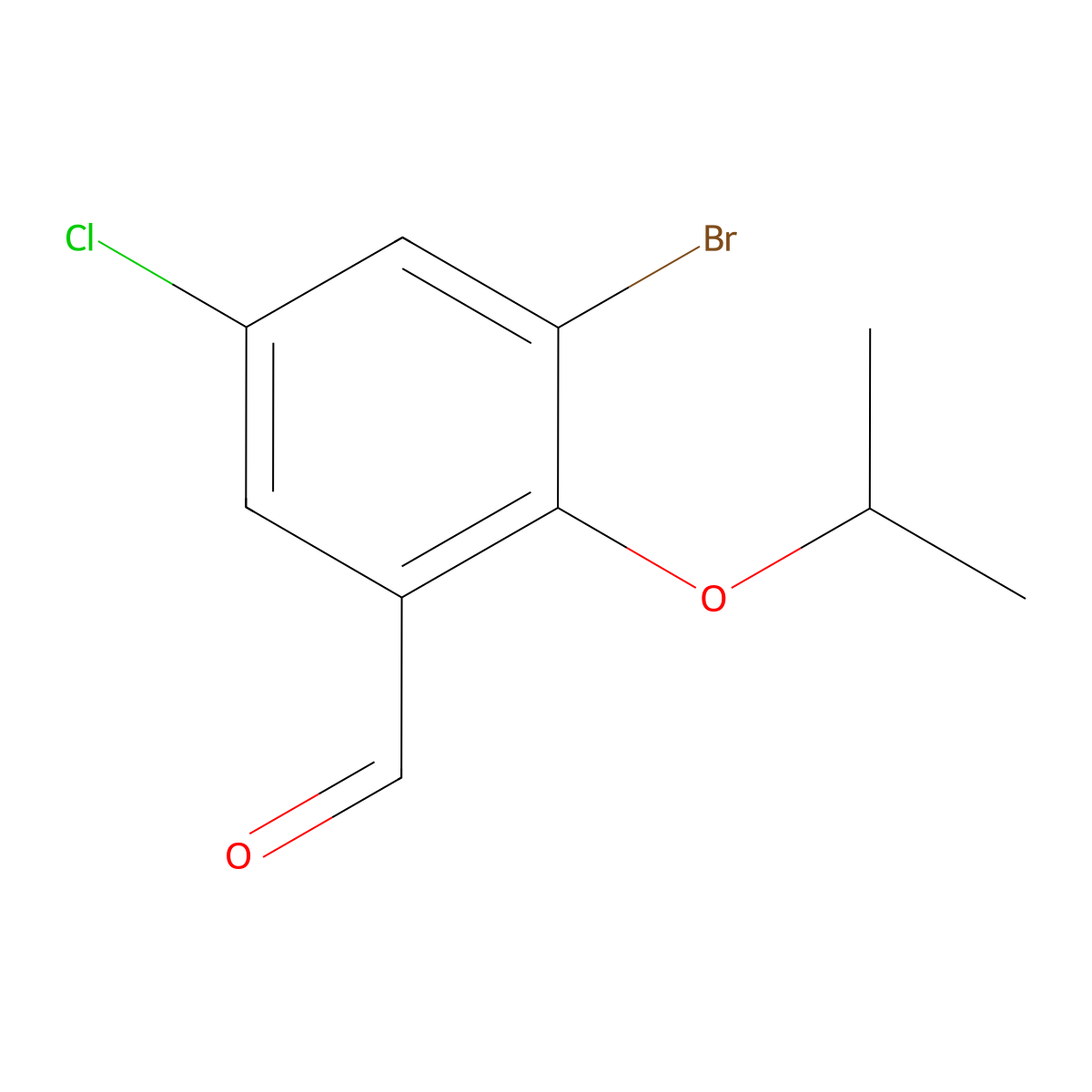 3-Bromo-5-chloro-2-isopropoxybenzaldehyde molecular structure, CAS 1260898-23-4