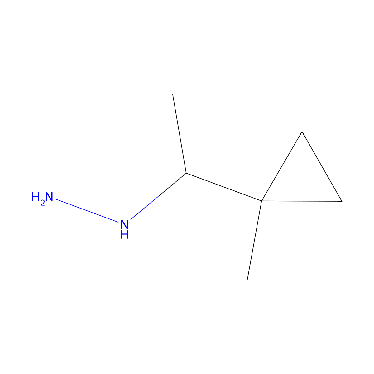 [1-(1-Methylcyclopropyl)ethyl]hydrazine molecular structure, CAS 1260898-32-5
